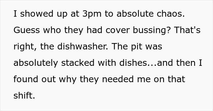Manager Ignores His Part Of The Deal With Busboy, Regrets It When He Just Up And Leaves, Leaving The Place In Complete Pandemonium Manager Ignores His Part Of The Deal With Busboy, Regrets It When He Just Up And Leaves, Leaving The Place In Complete Pandemonium