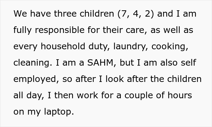 Husband Doesn't Want His Wife To Go On A Birthday Vacation Alone, Calls Her "Selfish" For Wanting Him To Stay With The Kids