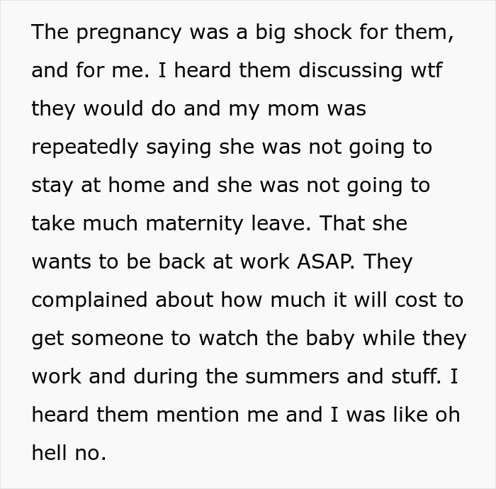&ldquo;I Won&rsquo;t Take Care Of Or Raise The Baby For Them&rdquo;: Teen Refuses To Be Newborn&rsquo;s Free Babysitter After Parents Announce Unexpected Pregnancy