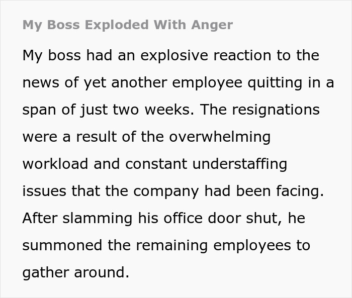 Boss Has An Explosive Reaction To Employee&rsquo;s Quitting, His Rage Inspires Another Employee To Leave As Well