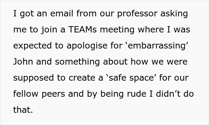 Woman Annoyed With Guy In Class Asking Irrelevant Questions About Her Presentations Shuts Him Down, Is Expected To Apologize