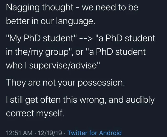 Apparently ‘My’ Can Only Literally Mean Possession