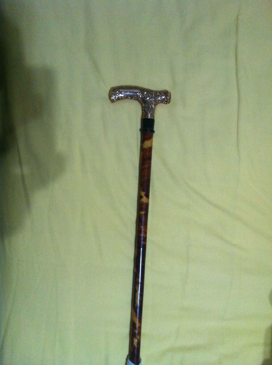 My Great-Great Grandfather's Walking Stick, C. 1890. Turtleshell And Gold Handle, Handed To Him By Mexican Dictator Porfirio Diaz