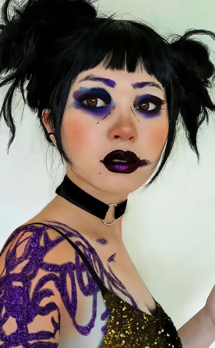 Person cosplaying The Witness from Love, Death and Robots