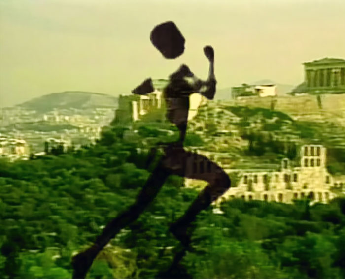 Person running in the sky 