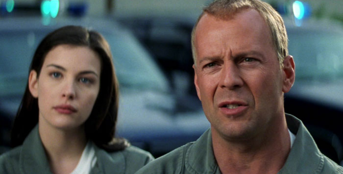 Harry Stamper looking and talking from Armageddon