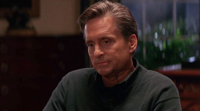 Andrew Shepherd looking from The American President