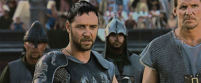 Maximus wearing the armour 