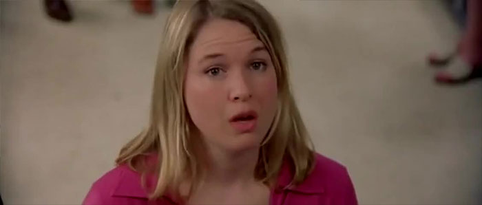 Bridget from Bridget Jones's Diary movie talking