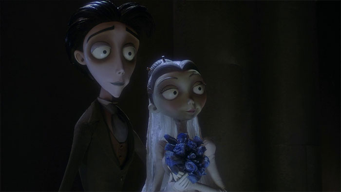 Scene from The Corpse Bride movie featuring a gothic wedding, perfect for the best wedding movies ever made.