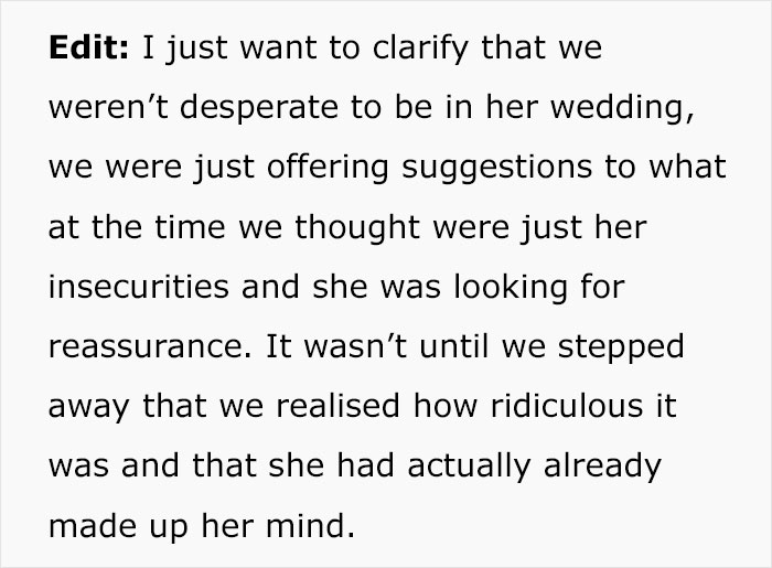 Bride Doesn't Want Her Maid Of Honor To Be Pregnant, Asks Her Best Friend Of 20 Years To Step Down, Even Though She's Not Pregnant Yet