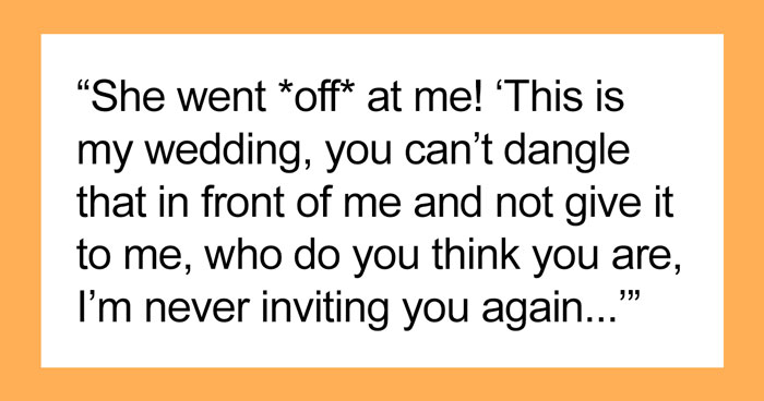 Random Hotel Guest Knits Shawl In The Lobby, A Bride Enters And Demands It As A Wedding Present