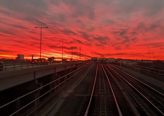 Took This One When I Was Driving The Train Across A Bridge, Sweden