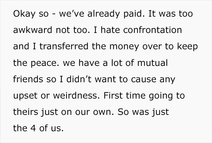 "I Thought This Was Crazy": Woman Is Confused After She Gets A Bill From A Dinner Party Her Friend Hosted