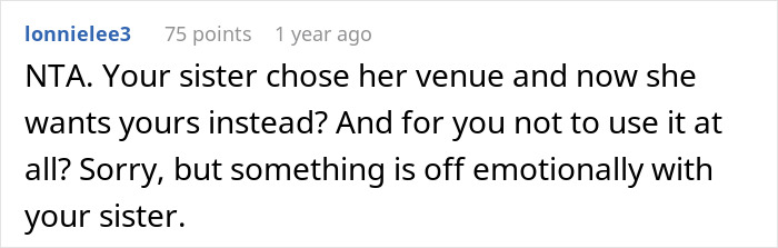 "I Have Little Sympathy For My Sister At This Point": Woman Flips Out As Brother Picks Her Dream Venue For His Own Wedding