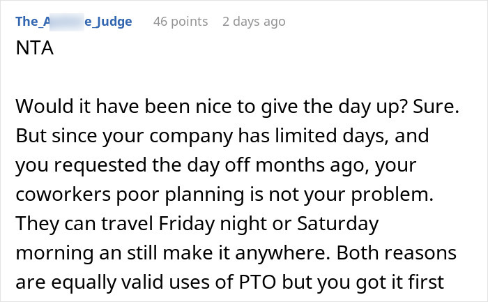 "I Honestly Don't Really Care": Person Refuses To Give Up Their Day Off To Play A Video Game "I Honestly Don't Really Care": Person Refuses To Give Up Their Day Off To Play A Video Game