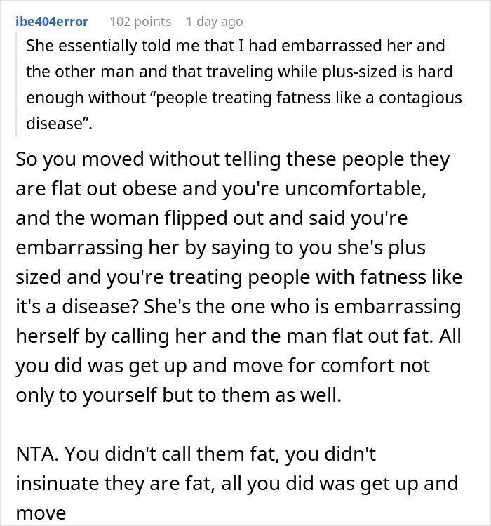 &ldquo;Am I A Jerk For Embarrassing A Plus-Sized Passenger On A Flight?&rdquo;