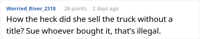 Guy Finds Out GF Secretly Sold The Car That Was In His Family For Generations, Dumps Her, Sues Her, And Gets His Car Back