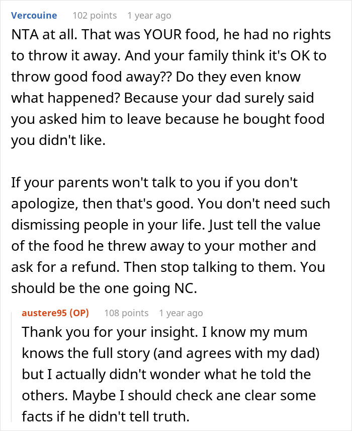 Father Tosses Out All Of 26 Y.O. Daughter&rsquo;s Food That He Decides To Be &ldquo;Unsuitable&rdquo; Bringing Her To Tears, So She Asks Him To Leave