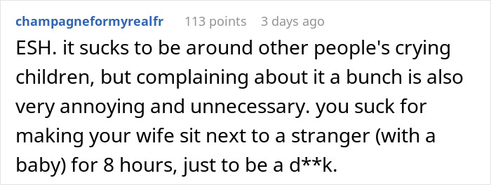 Guy Turns To The Internet For Support After Teaching His Wife A Lesson On Complaining On The Plane, Gets None Guy Turns To The Internet For Support After Teaching His Wife A Lesson On Complaining On The Plane, Gets None