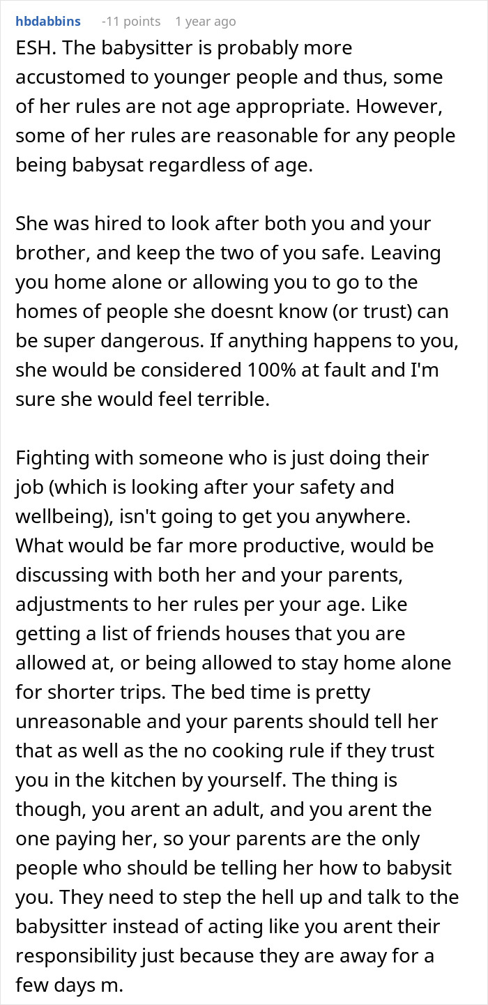 &ldquo;I Have To Be In Bed By 10&rdquo;: Strict Babysitter&rsquo;s Rules Push 16-Year-Old Teen To Rebel, He Wonders If He Took It Too Far