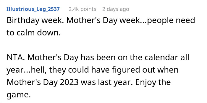 "I Honestly Don't Really Care": Person Refuses To Give Up Their Day Off To Play A Video Game "I Honestly Don't Really Care": Person Refuses To Give Up Their Day Off To Play A Video Game