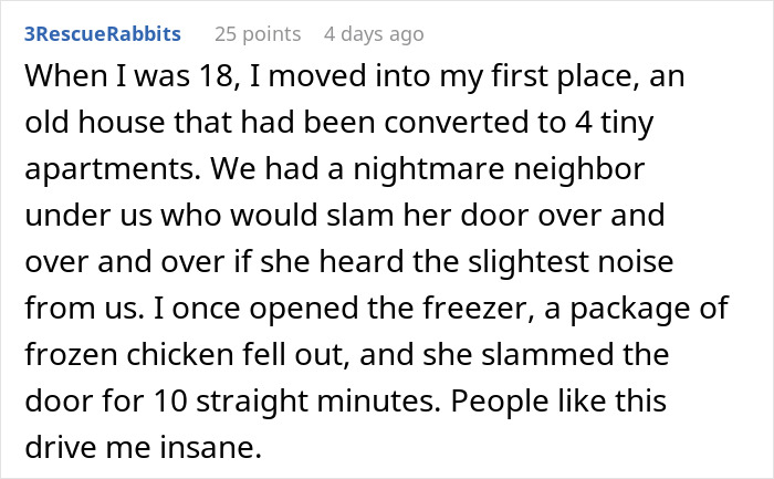"I Dropped My Bombshell": Person Gets Petty Revenge Against Bad Neighbors Who Complained About Every Small Noise