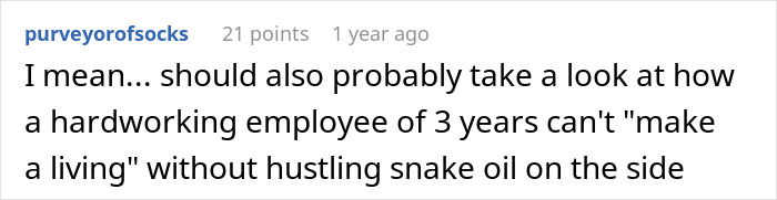 General Manager Asks If He Was A Jerk To Fire MLM Employee For Selling Pyramid Scheme Products At Work