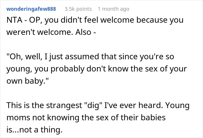 Man's Parents Continue Making Fun Of His Girlfriend For Being Too Young During Her Baby Shower, She Storms Out Of The Party