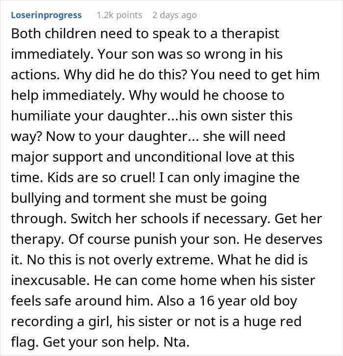 "I Don't Think Our Relationship Can Recover From This": Mom Sends Son Away After He Exposes Sister's Secret To Entire School "I Don't Think Our Relationship Can Recover From This": Mom Sends Son Away After He Exposes Sister's Secret To Entire School