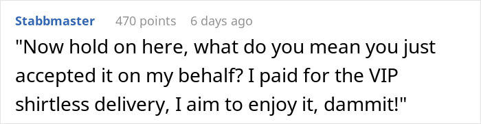 “The Receptionist Looked At Him With Horror”: Delivery Driver Struts Into Fancy Hotel Shirtless In Malicious Compliance “The Receptionist Looked At Him With Horror”: Delivery Driver Struts Into Fancy Hotel Shirtless In Malicious Compliance