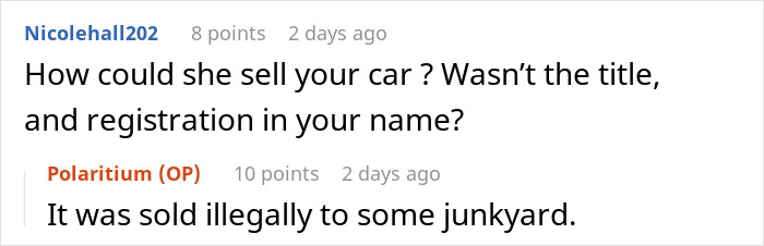 Guy Finds Out GF Secretly Sold The Car That Was In His Family For Generations, Dumps Her, Sues Her, And Gets His Car Back