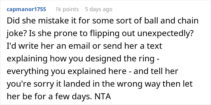 Guy Proposes To His Girlfriend With A Self-Designed Ring On A String, She Storms Off And Gives Him The Silent Treatment