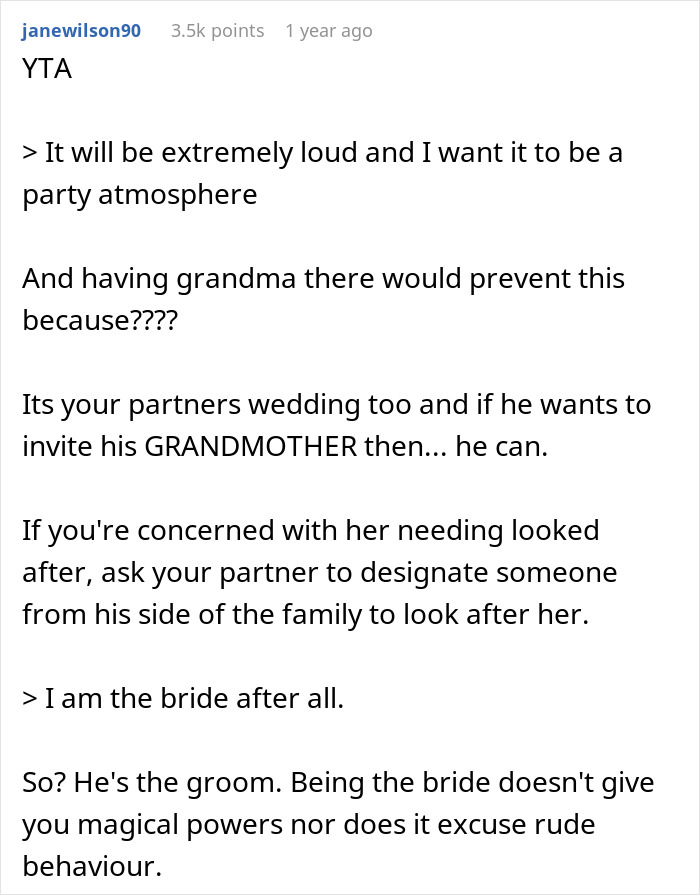"I Am The Bride After All": Woman Doesn't Want Fianc&eacute;'s Grandma At Her Wedding, Starts A Drama