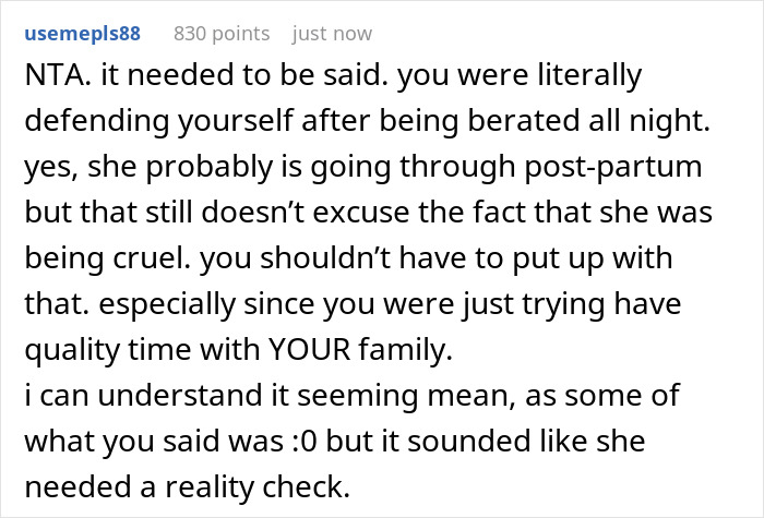 Woman Wonders If She Was Wrong For Losing Her Cool At A Family Outing After Cousin Makes Disparaging Remarks
