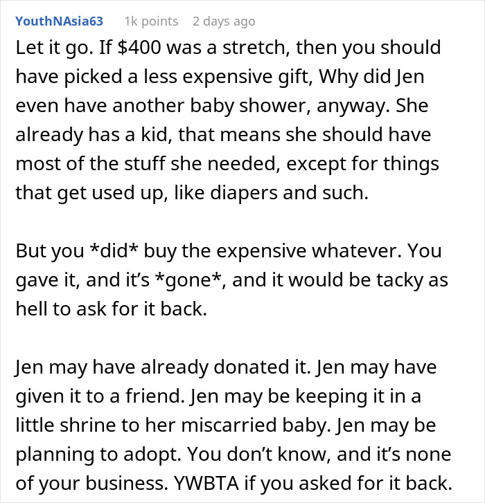 &ldquo;I Know This Sounds Awful&rdquo;: Woman Considers Asking For Her Gift Back After Her Friend Loses The Baby