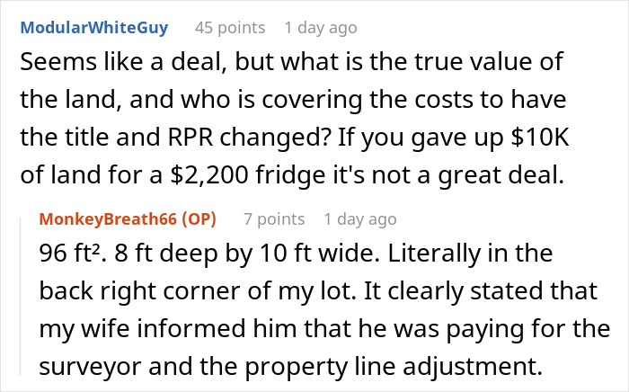 "My Neighbor Built A Shed Right On My Property Line. My Wife Got A New Refrigerator"