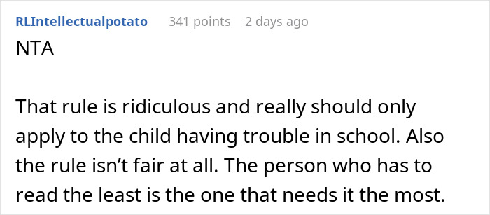 Divorced Dad Won’t Uphold Mom’s “Reading Rule” On 15 Y.O. Teen, Gets Blamed When The Teen Wants To Move Out From Mom’s And In With Dad Divorced Dad Won’t Uphold Mom’s “Reading Rule” On 15 Y.O. Teen, Gets Blamed When The Teen Wants To Move Out From Mom’s And In With Dad