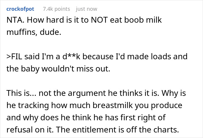 Man Gets Banned From Daughter-In-Law's House After Eating A Muffin Made With Her Breast Milk