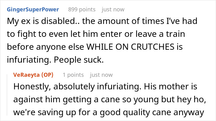 Person Couldn&rsquo;t Boot A Guy On The Train From The Seat Reserved For Their Disabled Fianc&eacute;, Vents Online