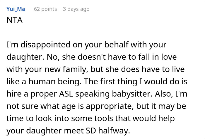Mom Is Lost And Confused After Her Daughter Refuses To Learn Sign Language And Her Husband Threatens Divorce