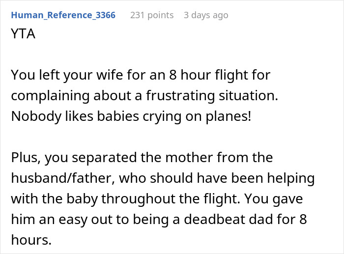 Guy Turns To The Internet For Support After Teaching His Wife A Lesson On Complaining On The Plane, Gets None Guy Turns To The Internet For Support After Teaching His Wife A Lesson On Complaining On The Plane, Gets None
