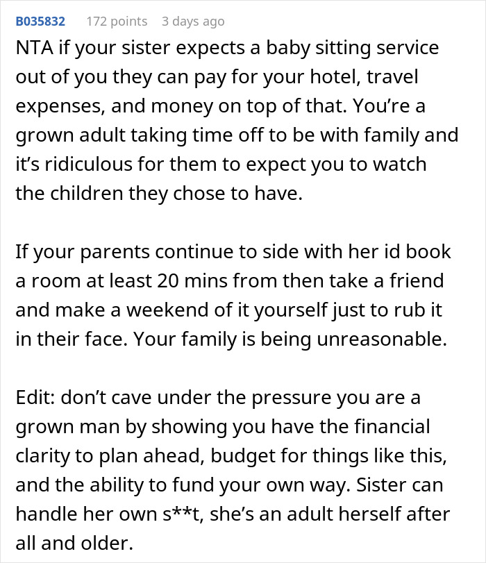 Family Tries Guilt-Tripping A Guy Into Babysitting His 3 Nephews On Vacation, He Refuses And Drama Ensues