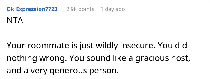 Man Wonders If He&rsquo;s A Jerk For Offering Roommate And His GF Home-Cooked Food