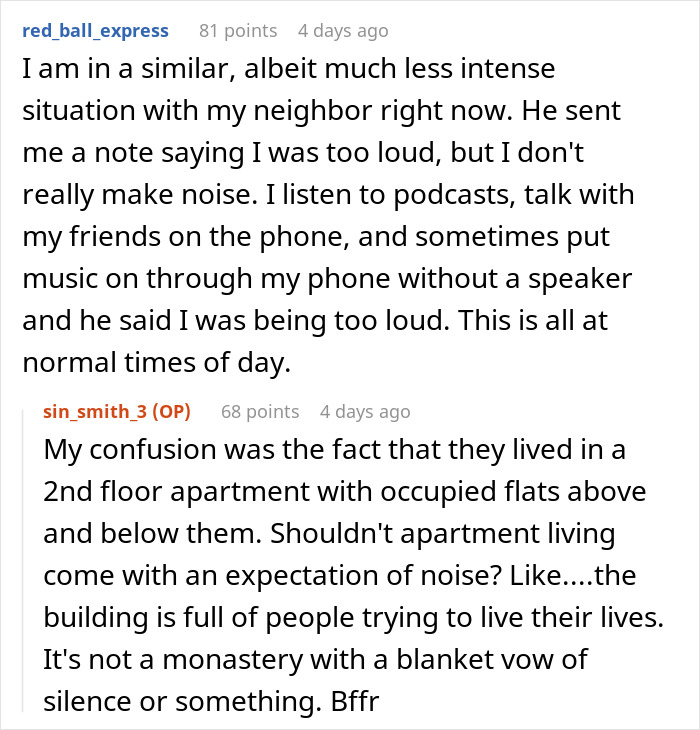 "I Dropped My Bombshell": Person Gets Petty Revenge Against Bad Neighbors Who Complained About Every Small Noise