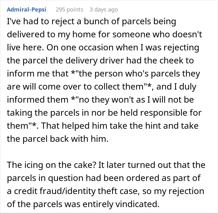Man Stunned By His Neighbor’s Entitlement Who Designated His Home As A Drop-Off For His Deliveries Man Stunned By His Neighbor’s Entitlement Who Designated His Home As A Drop-Off For His Deliveries