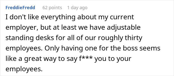 Boss Gloats To 6 Employees Over Newly Bought Standing Desk, They Can Only Stare In Disbelief When He Tells Them They Aren’t Getting Any Boss Gloats To 6 Employees Over Newly Bought Standing Desk, They Can Only Stare In Disbelief When He Tells Them They Aren’t Getting Any