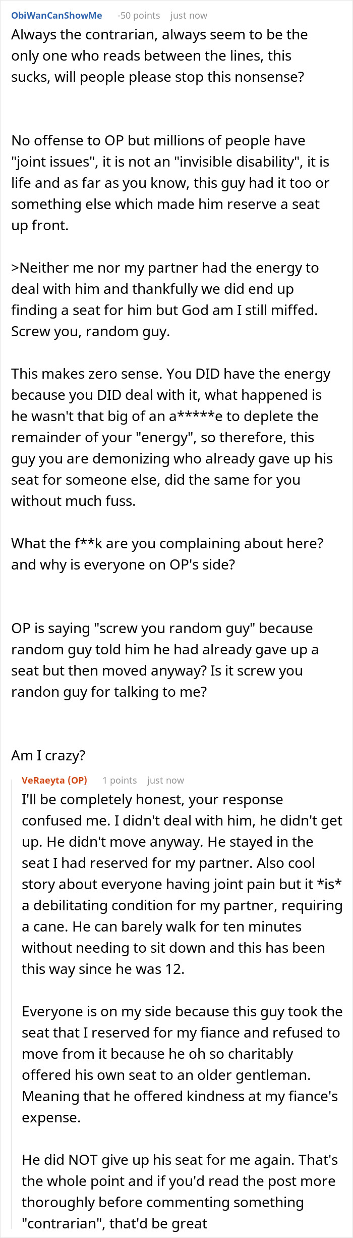 Person Couldn&rsquo;t Boot A Guy On The Train From The Seat Reserved For Their Disabled Fianc&eacute;, Vents Online