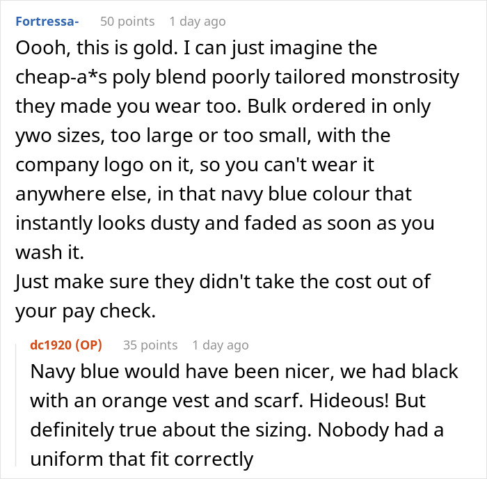 Management Refuse To Listen To Worker&rsquo;s Concerns Over New Uniform, She Watches As Things Gloriously Fall Apart