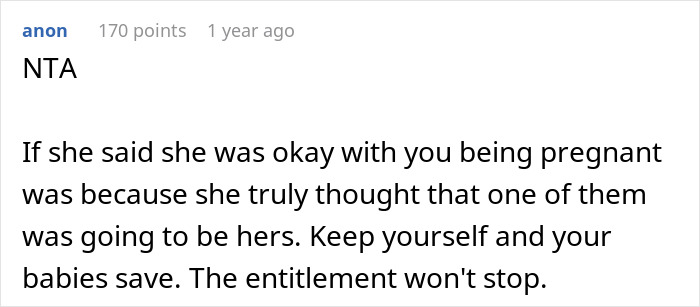 Woman Asks The Internet If She's A Jerk For Refusing To Let Her Sister Adopt One Of Her Twins Once They're Born Woman Asks The Internet If She's A Jerk For Refusing To Let Her Sister Adopt One Of Her Twins Once They're Born